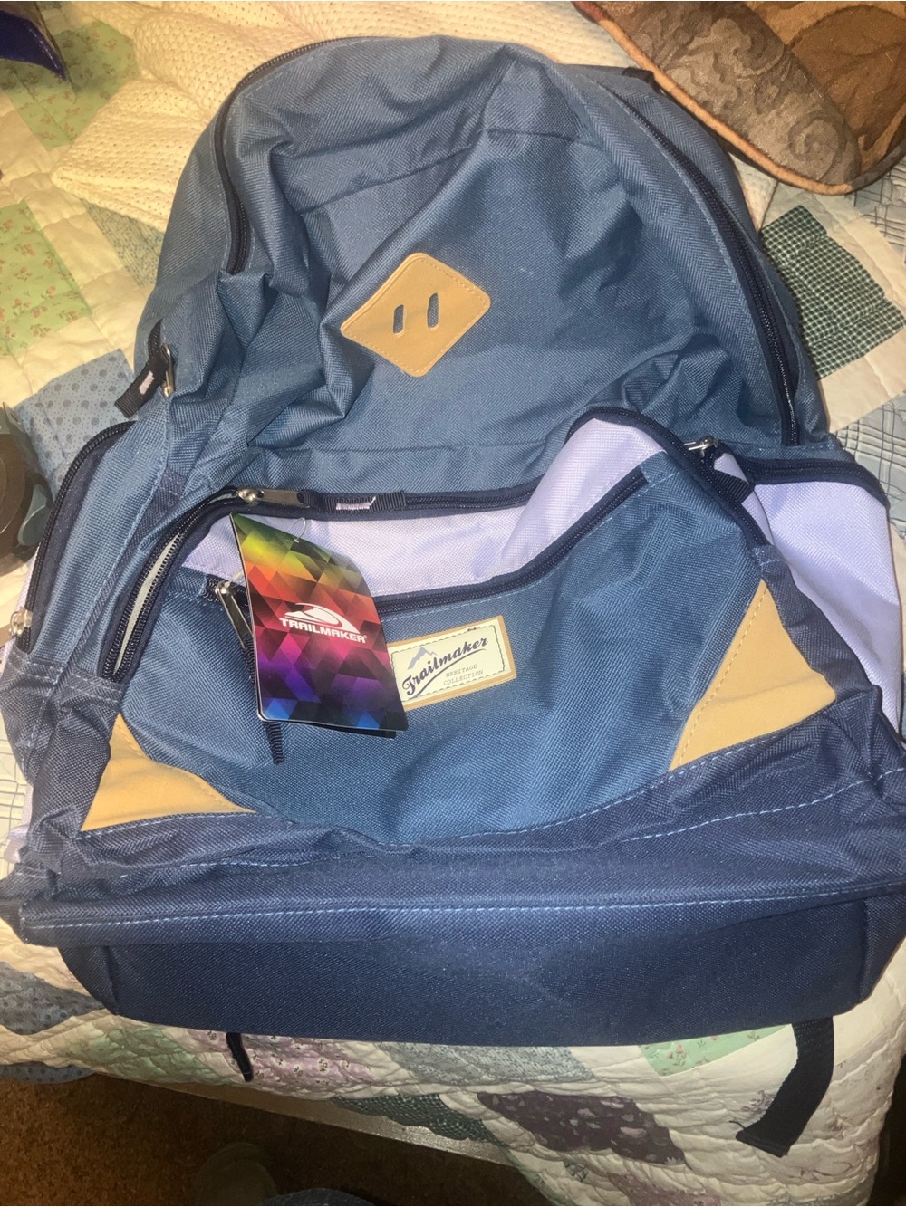 NWT trailmaker backpack 16x13x5.5 blue